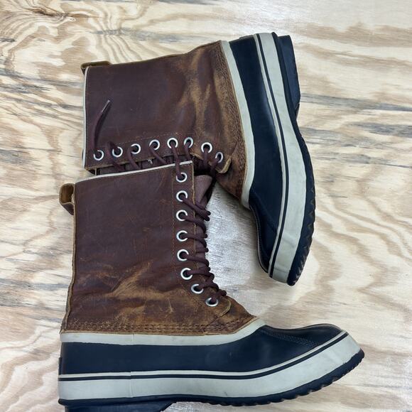 Sorel Premium Duck Boots Womens 11 Brown Waterproof Leather (NL1718-206) Rubber - Picture 10 of 13